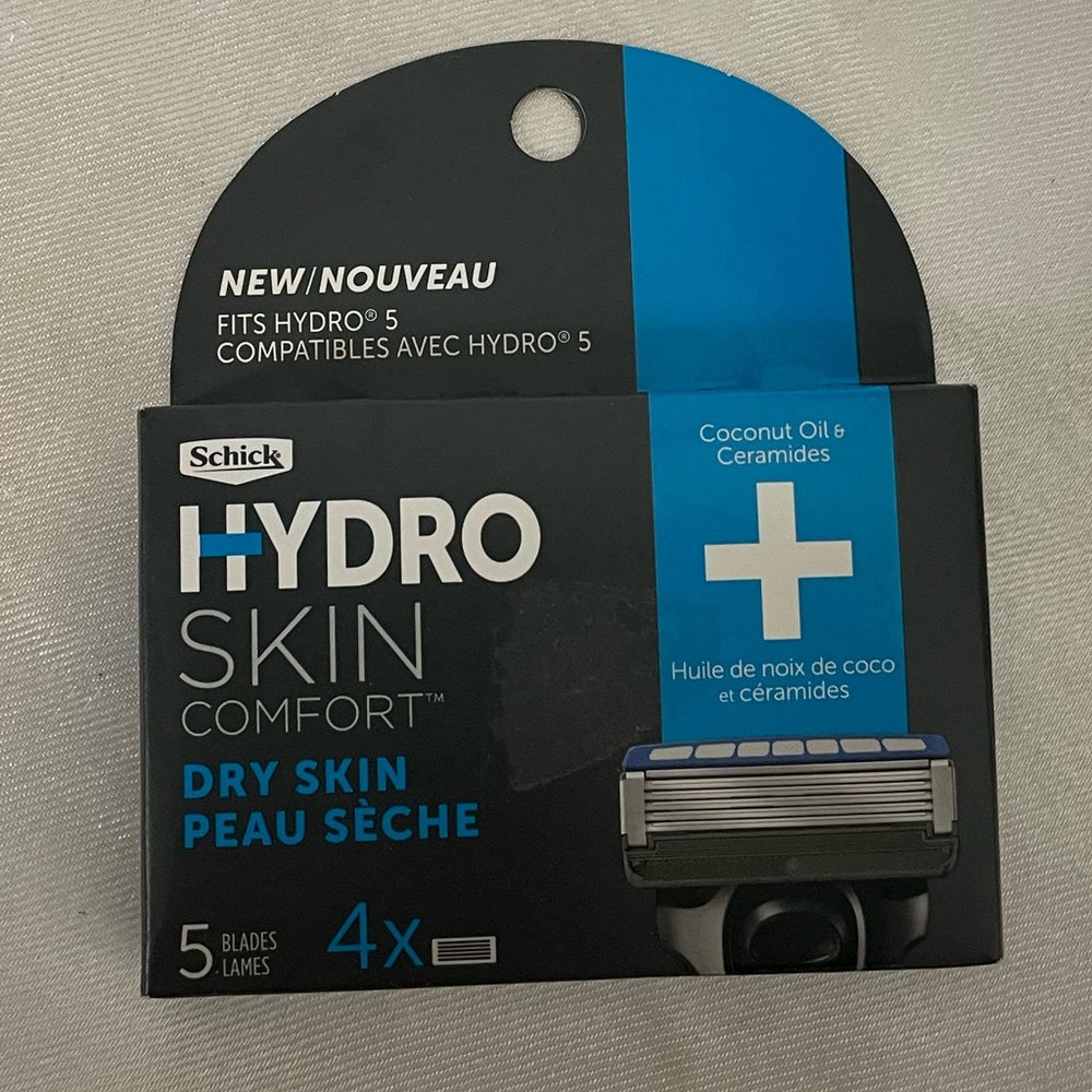 NEW Schick hydro skin comfort dry skin 4ct coconut oil ceramides blades
